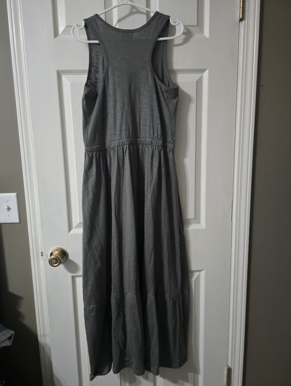 Pact Organic Cotton Relaxed Lightweight Slub Knit Tank Top Maxi Dress, EUC! - Picture 8 of 14